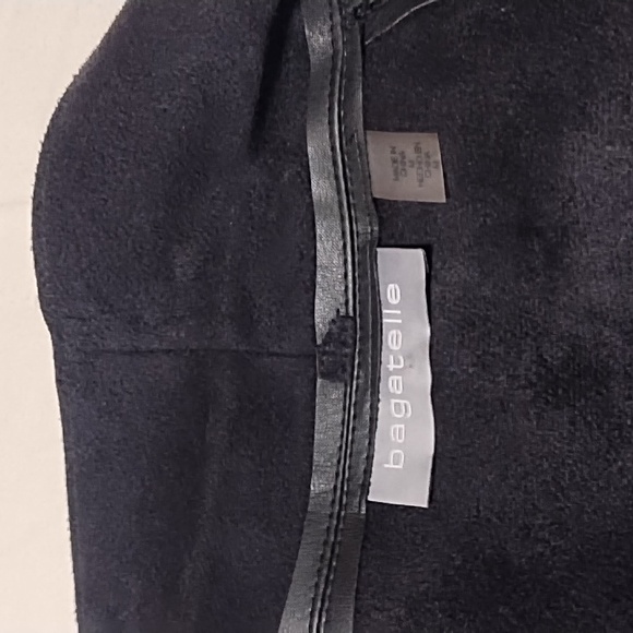 BAGATELLE BLACK VEGAN LEATHER JACKET. - Picture 6 of 8